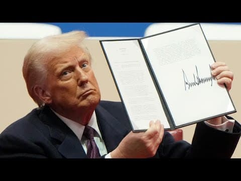 President Trump signs a slew of executive orders in his first day back in office