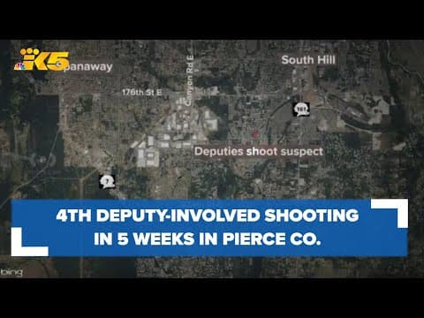 Suspect injured in Pierce County's 4th deputy-involved shooting in 5 weeks