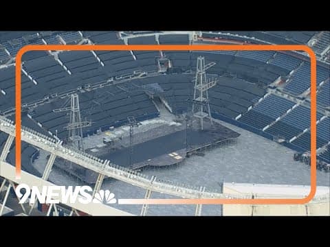 Coldplay sets up for 'Music Of The Spheres' tour in Denver