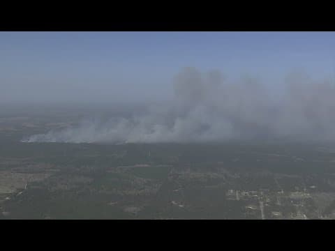 Crews battle wildfire in San Jacinto County