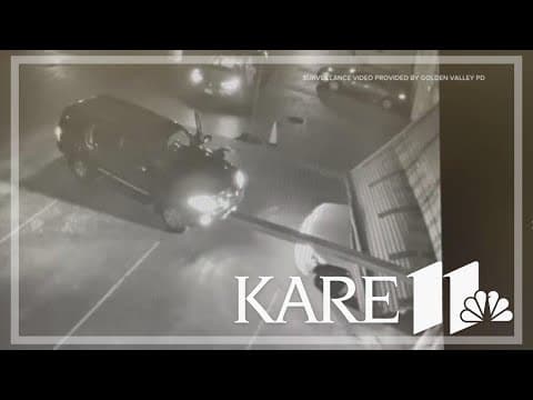 Surveillance video captures thieves stealing mutiple cars from a Golden Valley business