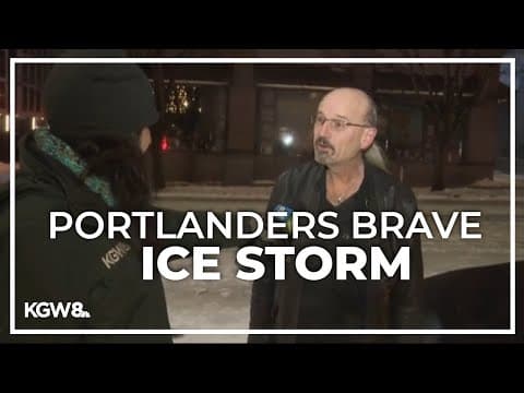 Despite ice storm, some Portland metro residents brave the elements