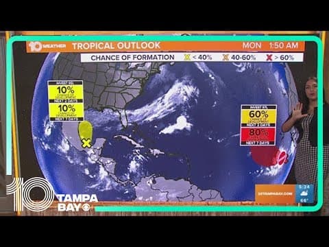 Tracking the Tropics: NHC monitoring 2 areas for potential development, no threat to Florida for now
