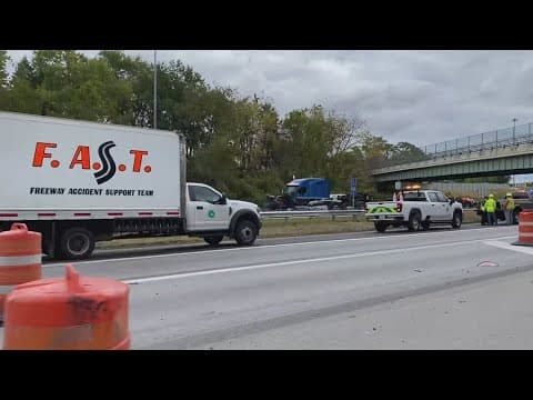 Police: 1 dead after semi crash on I-70 in east Columbus