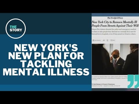 New York City mayor vows to have mentally ill people on the streets brought to hospitals