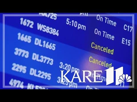 Flights canceled, delayed at MSP due to storms in other parts of the country