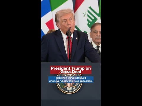 President Trump comments on the deal to end the conflict in Gaza