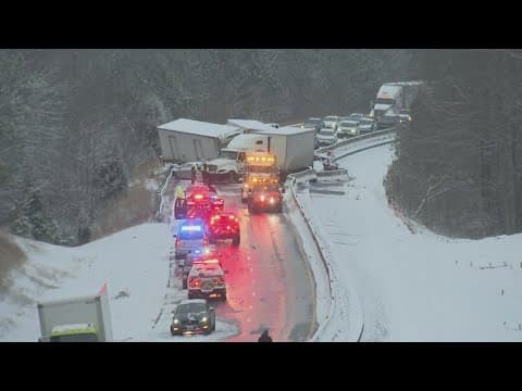 One dead after 53-car pileup on North Carolina interstate