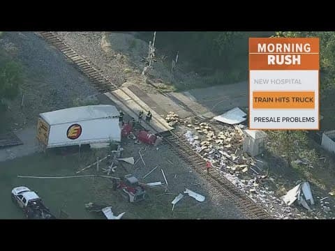 Officials are investigating why an Amtrak train struck an 18-wheeler