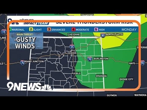 Denver weather: Cloudy start to the week with gusty isolated storms