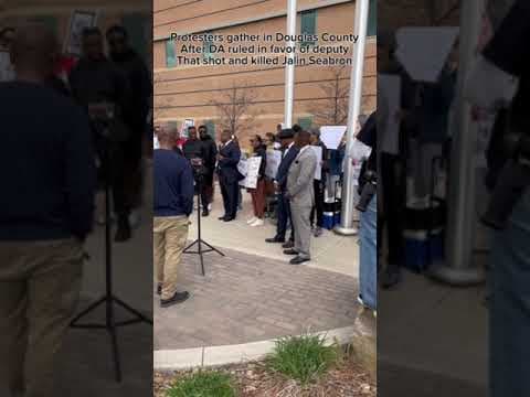 Protests outside Douglas County Justice Center for Jalin Seabron
