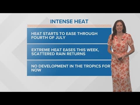 Heat continues Sunday, but not quite as intense