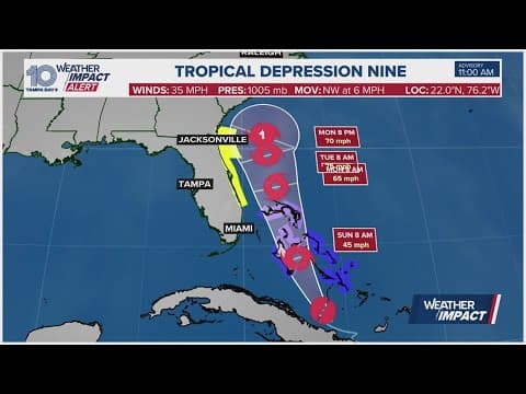 Florida meteorologists track Tropical Depression Nine, Hurricane Humberto | Sept. 27, 11 a.m.