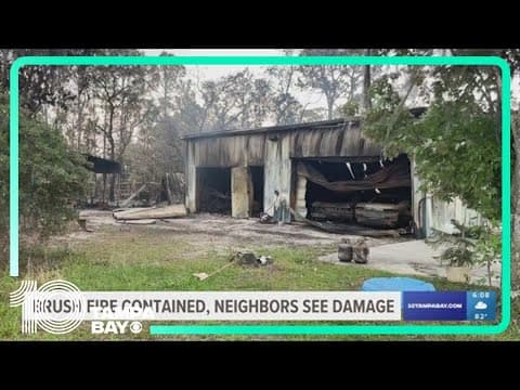 Damage revealed after brush fire in Highlands County, Florida