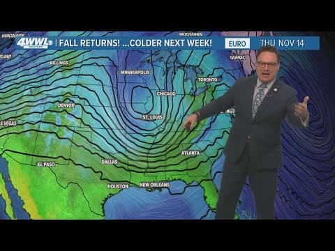 New Orleans Weather: Chance for storms Wednesday