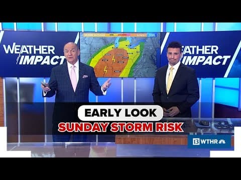 Early look at the severe storm chance Sunday across Indiana