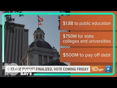 Florida finalizes state budget, awaiting vote Friday