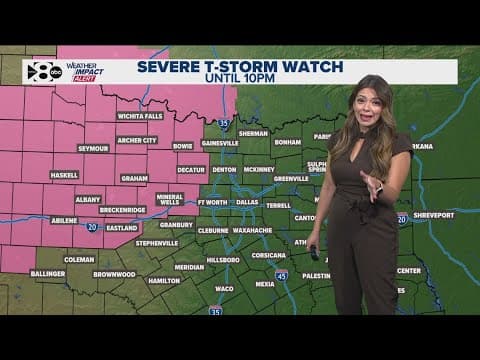 DFW Weather | Severe thunderstorm watch Thursday evening west of metroplex, 14 day forecast