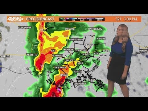 Showers moving through Saturday afternoon before heavy rain and thunderstorms in the evening