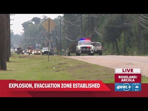 Latest in Roseland explosion, evacuation zone established
