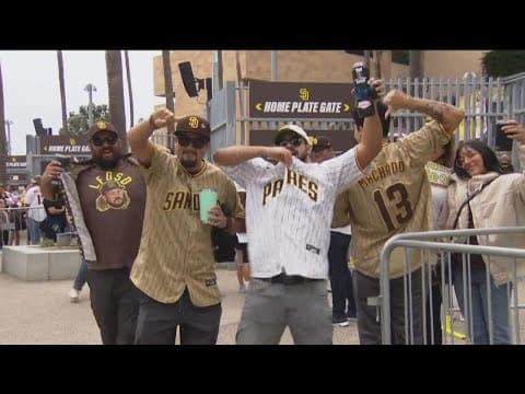 San Diego Padres fans react as Machado hits homer in 1st inning of NLCS Game 4