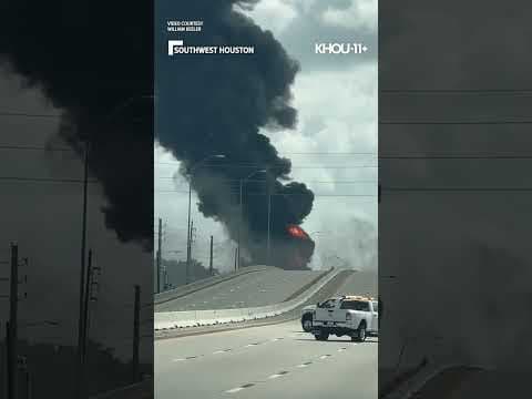 Driver dies after tanker truck catches fire in southwest Houston
