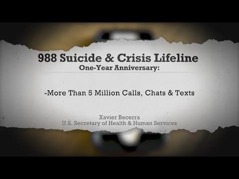 1-year anniversary of 988 crisis line