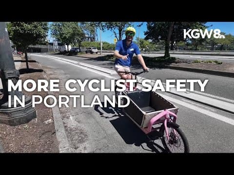 Cyclists applaud new bike lane barriers going in on some Portland streets