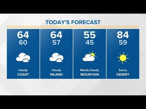 A cloudy and cool end of May with chance of showers; warmer weather by the weekend
