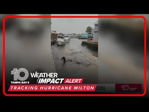 Flooding in Crystal River from Hurricane Milton