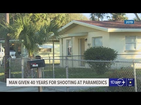 Sarasota man convicted for shooting at paramedics gets 40 years sentence in prison