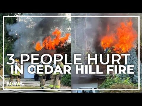 Fire burns 2 homes in Cedar Hills area, injures 3 people