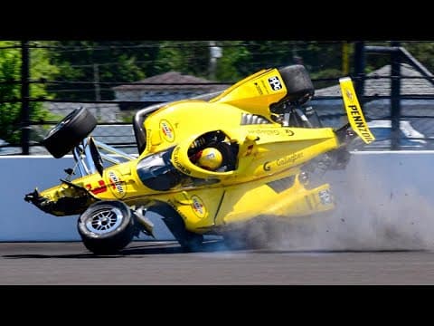 Scott McLaughlin crashes during Indianapolis 500 qualifying practice session; Penske cars fail tech