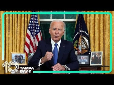 Biden says he’s the first president this century to report the U.S. is "not at war anywhere in the w