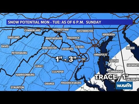 Tracking snow in the DMV tonight, Monday and Tuesday