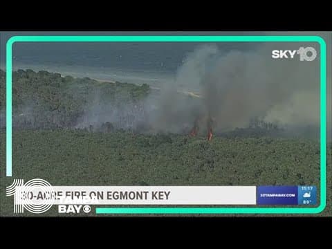 Brush fire reported in Egmont Key; Crews working to extinguish it