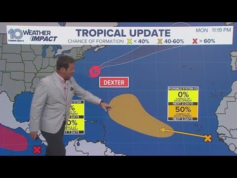 Tracking the Tropics: Tropical Storm Dexter forms; 2 other systems being monitored