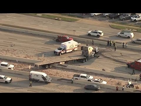 Watch Live: Lost load of bricks, multi-vehicle crash leads to major delays on Highway 290