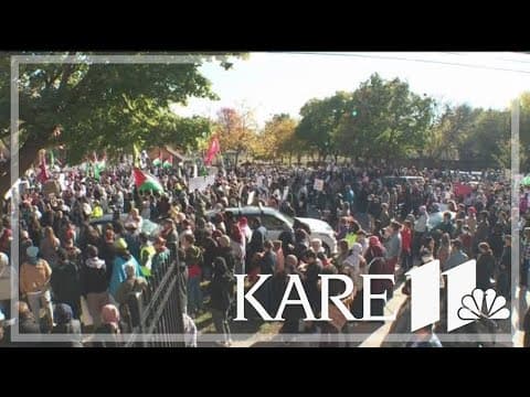 Rally for Palestine in Minneapolis draws large crowd of demonstrators