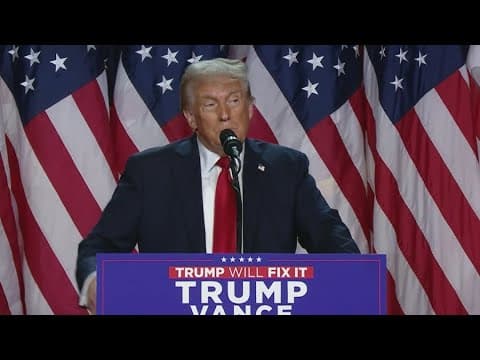Donald Trump celebrates victory in Presidential election