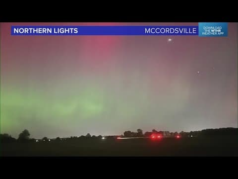 Northern lights seen in central Indiana