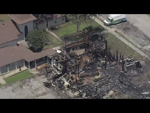 Investigators say lightening strike sparked fire at historic church