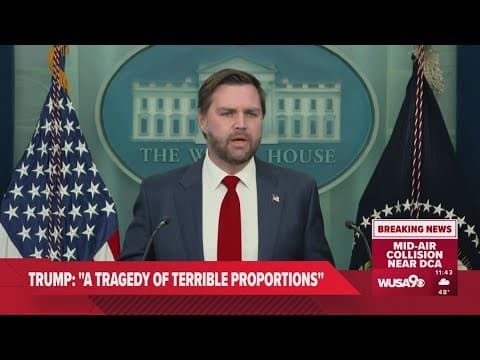 VP J.D. Vance speaks after deadly plane, Army helicopter crash over Potomac River