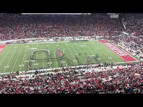 Ohio State Marching Band performs "Script Ohio" before Michigan State game
