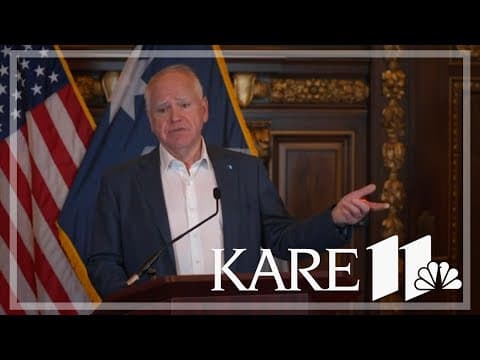 Gov. Walz speaks to media following special session