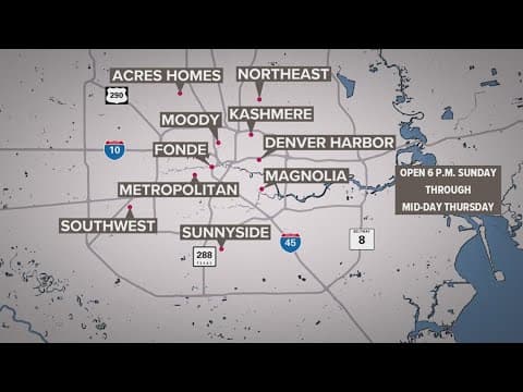 Warming centers opening across Houston Sunday