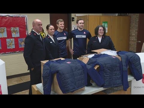 Andretti IndyCar team donates hundreds of coats to Salvation Army