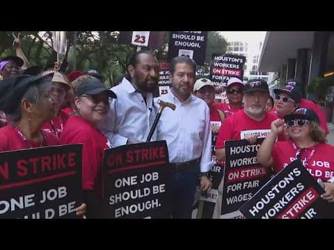 Texas' first hotel worker strike continues in Houston