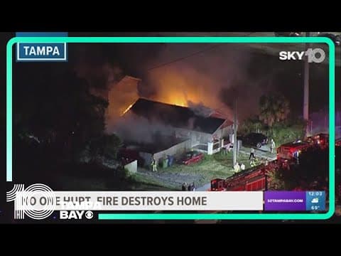 Person rescued from Tampa house fire, crews say