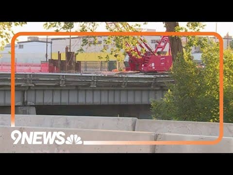Alameda Bridge over South Platte River being demolished in Denver